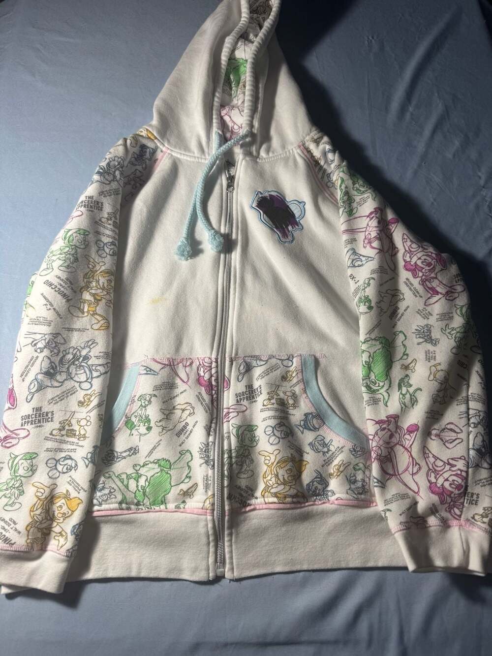 Disney Parks Ink And Paint Full Zip Hoodie Size XL